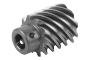 Bevel gears in steel, ratio 1:4 toothing milled, straight teeth